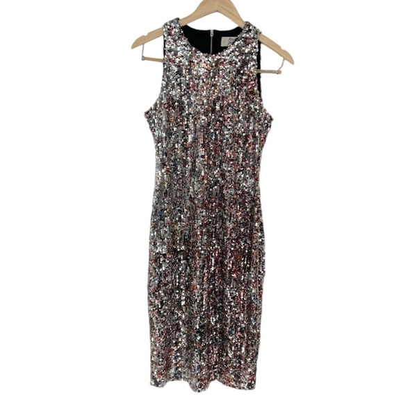 Badgley Mischka Mark & James‎ Sequin Halter Dress M - Picture 1 of 12